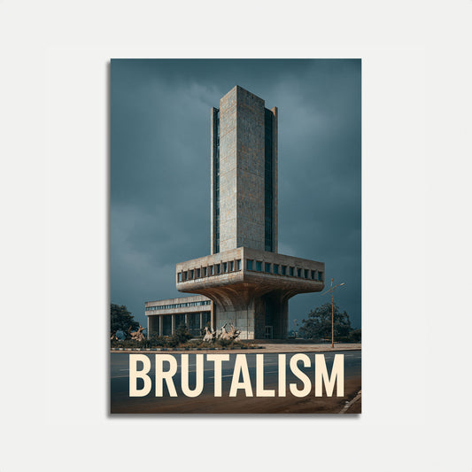 Brutalist Architecture Tower Poster