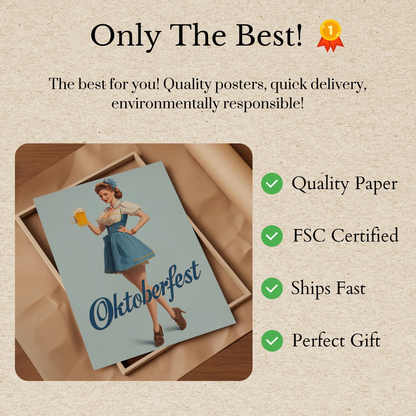 Vintage Oktoberfest Beer Celebration Poster