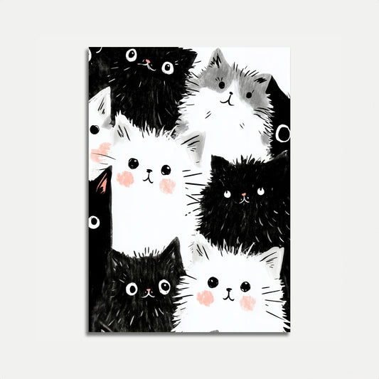 Flauschige Katzen Party Poster