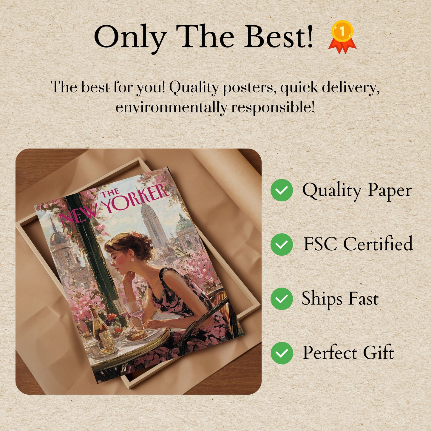 New York Spring Romance Poster