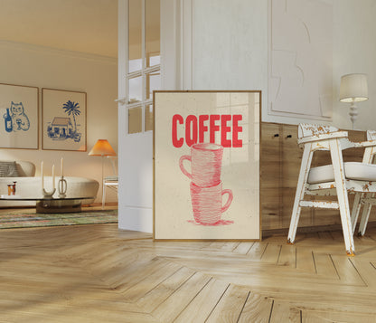 Vintage Coffee Lover's Morning Poster