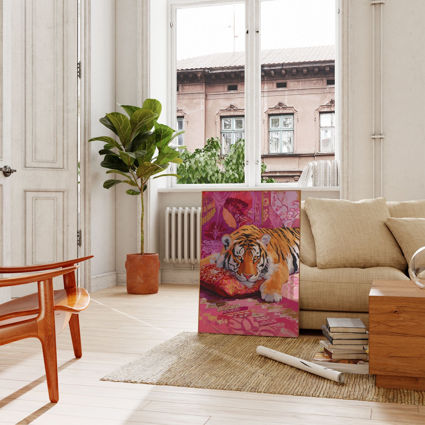Vibrant Tiger Portrait Poster