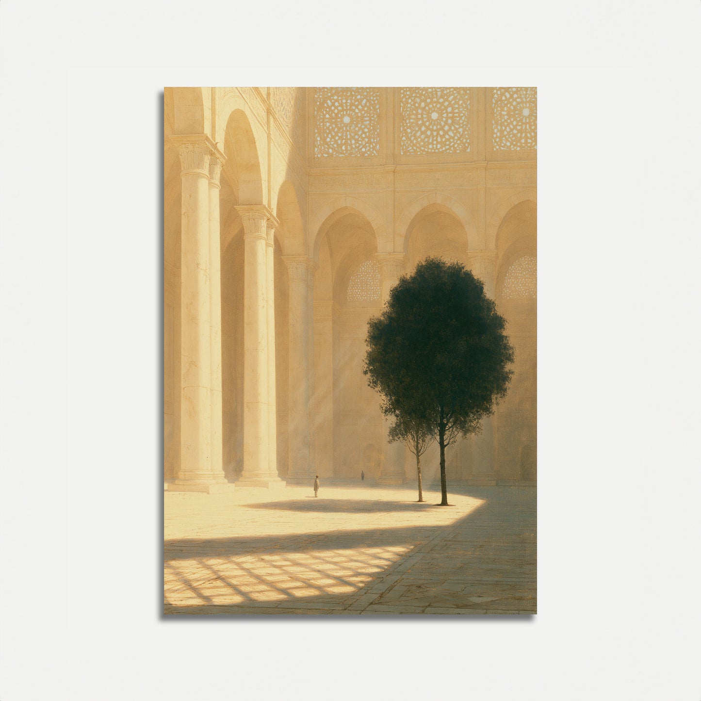 Poster di un Cortile Sereno con Albero
