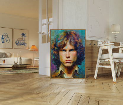 Jim Morrison Psychedelisches Porträt Poster