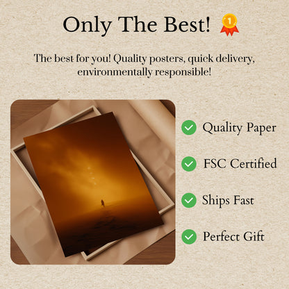 Póster épico de ciencia ficción "Viaje al desierto"