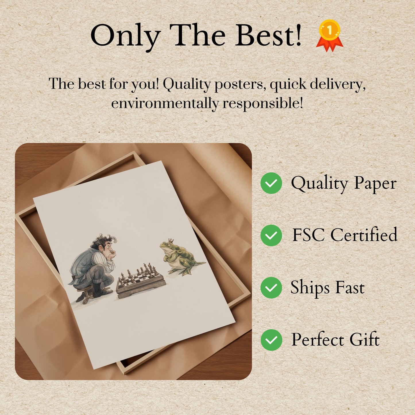 Poster Schaakwedstrijd Kikkerprins