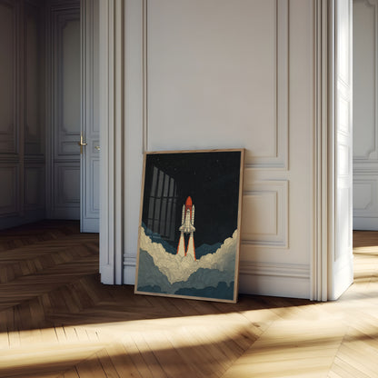 Space Shuttle Launch Poster
