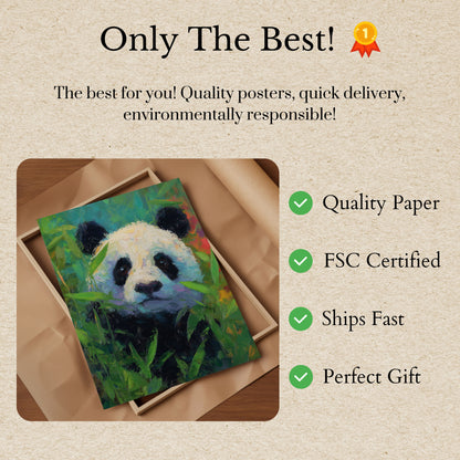 Bamboo Dreamer Panda Poster