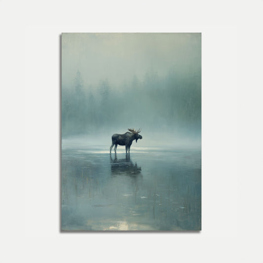 Elg ved Misty Lake Plakat