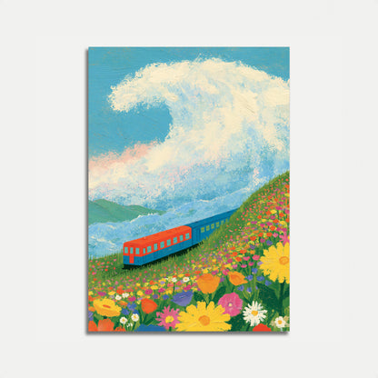 Alpine Train Journey Poster