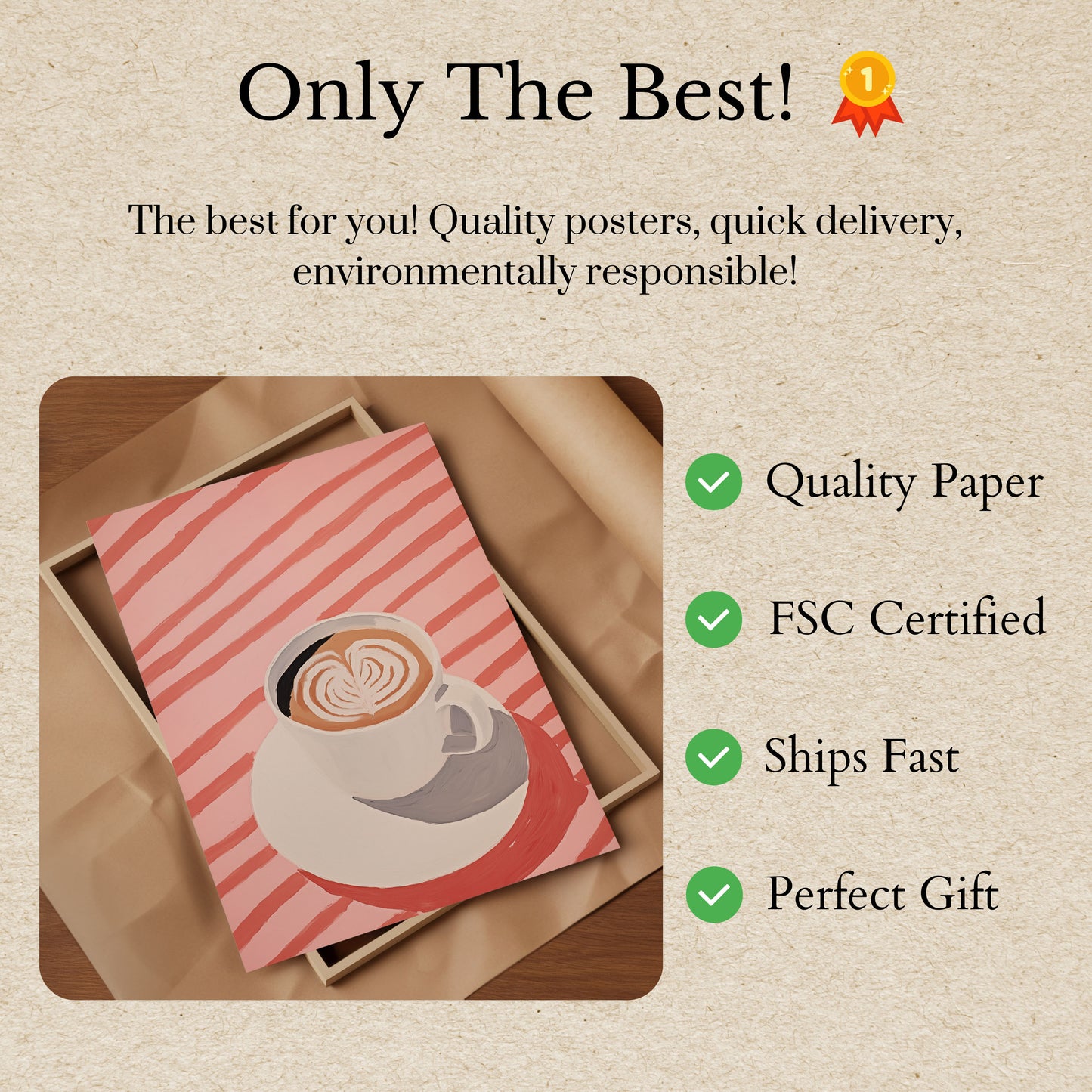 Cozy Coffee Latte Art Poster