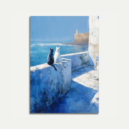 Poster di Gatti che Guardano il Mediterraneo