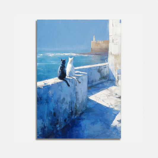 Poster di Gatti che Guardano il Mediterraneo