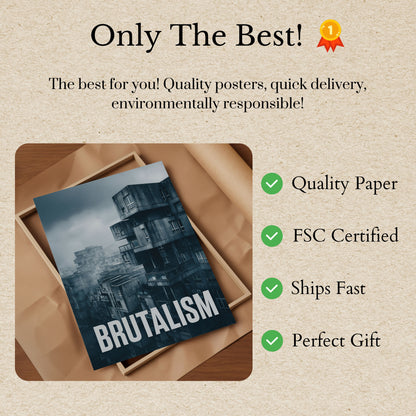 Brutalist Urban Architecture Poster