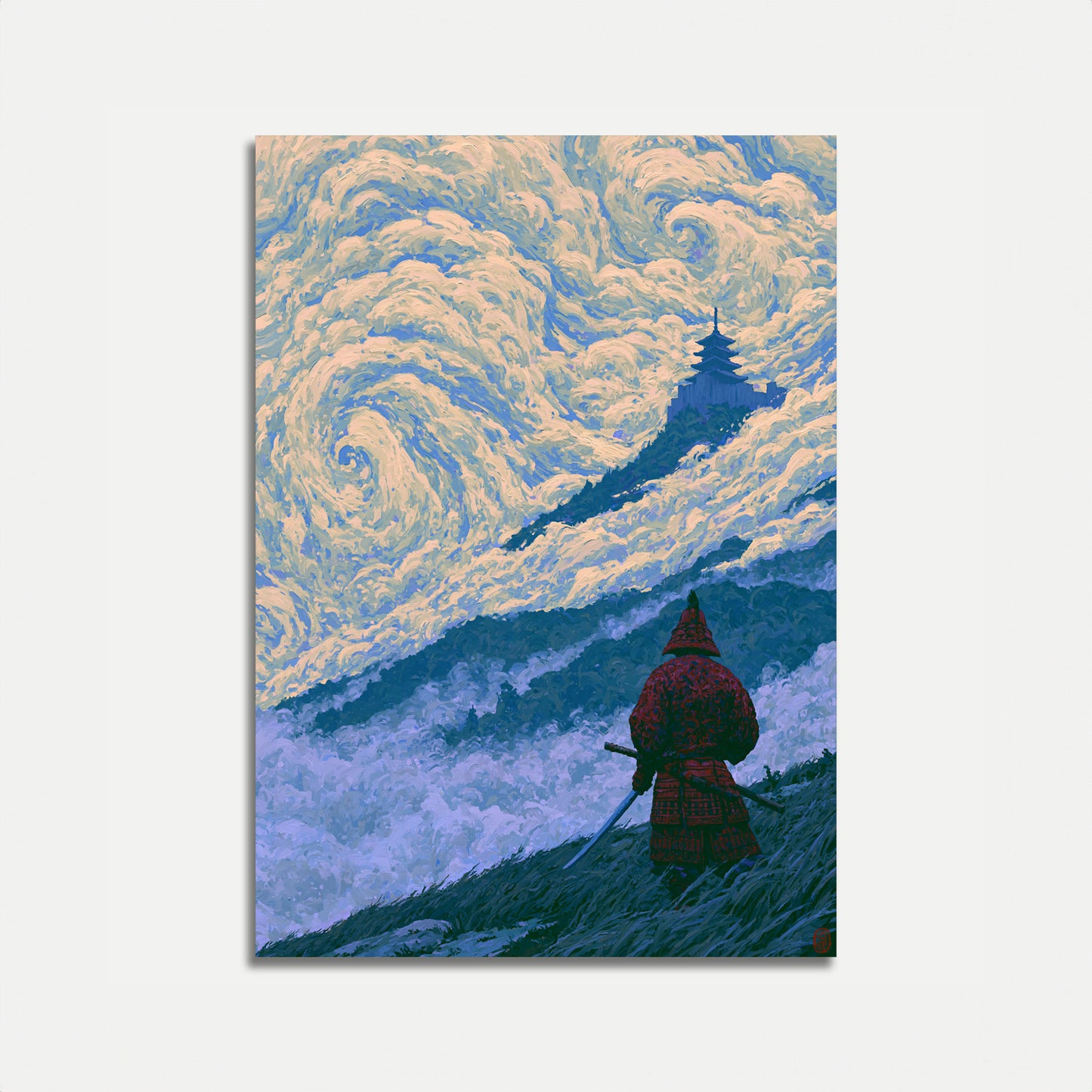 Samurai Under Starry Skies Poster