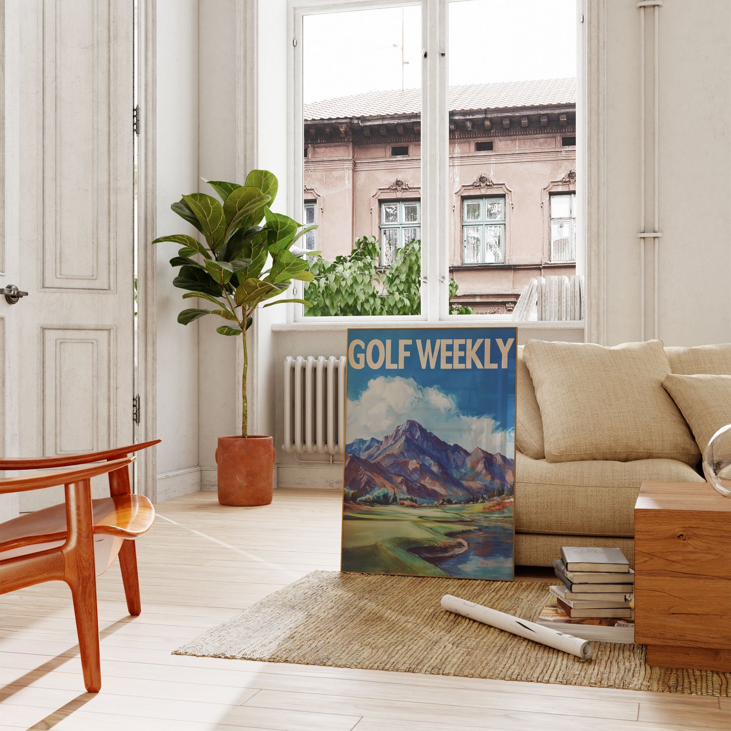 Affiche du paradis du golf en montagne