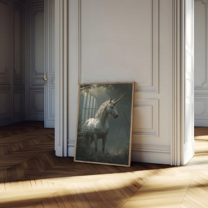 Poster della Foresta dell'Unicorno Bianco Mistico