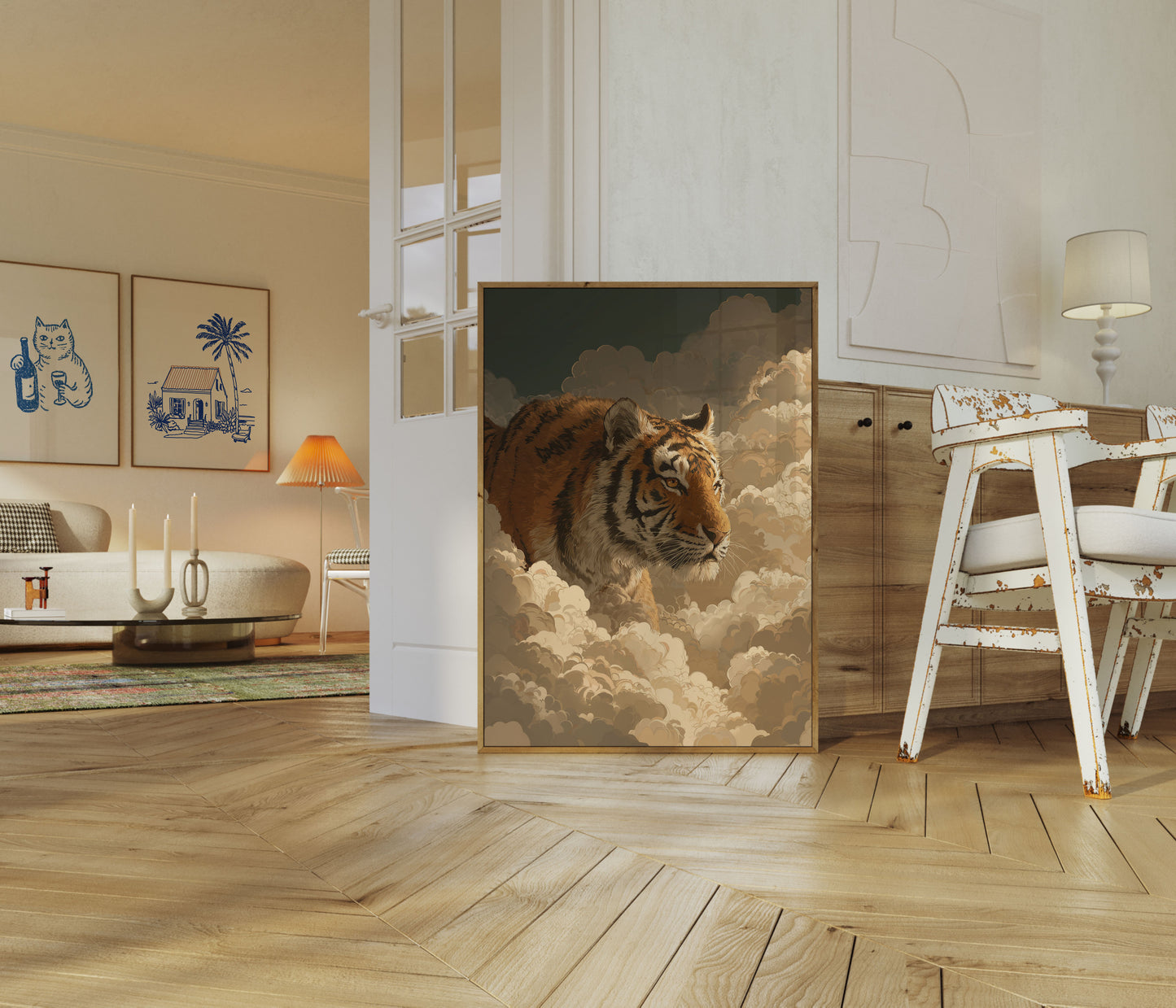 Majestic Tiger Clouds Poster