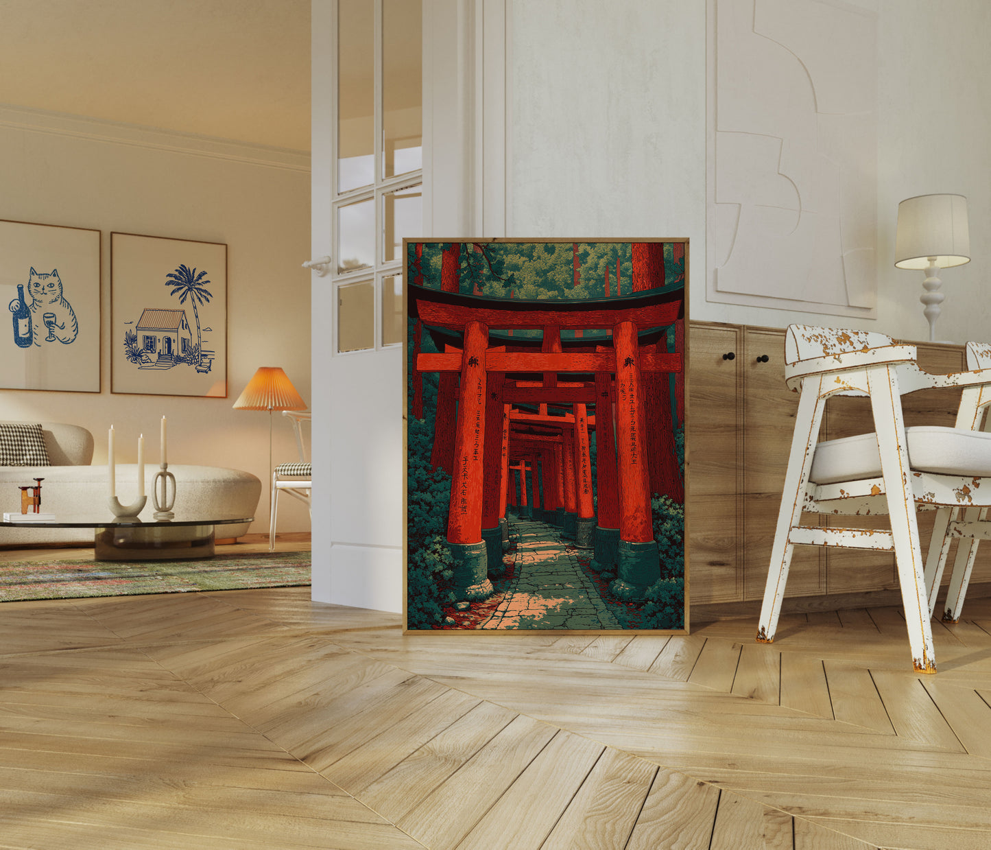 Sacred Japanese Temple Gates Poster