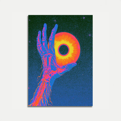 Cosmic Hand Holding Sun Poster