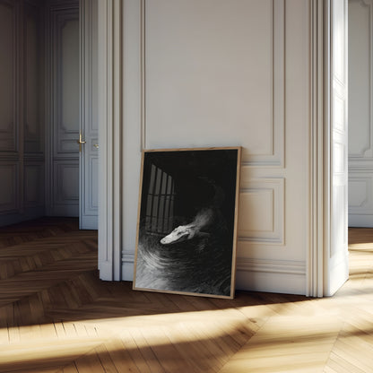 Póster de caimán de aguas oscuras