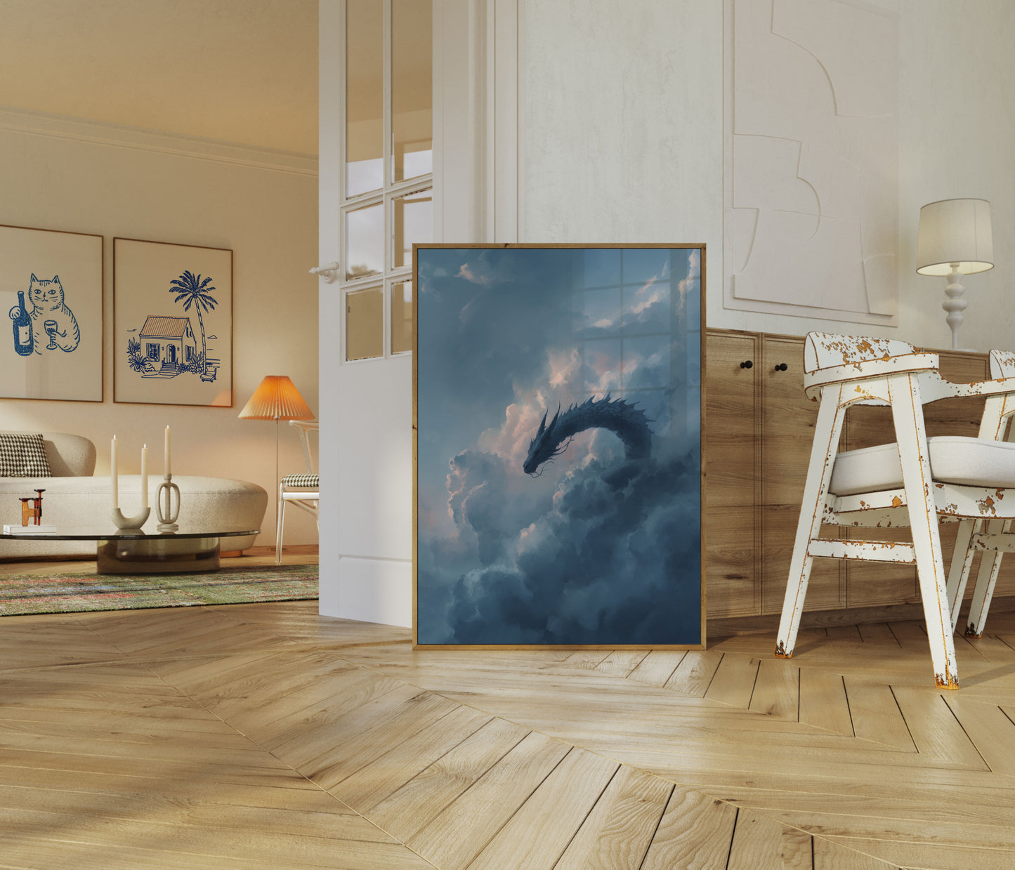Celestial Dragon Cloud Poster