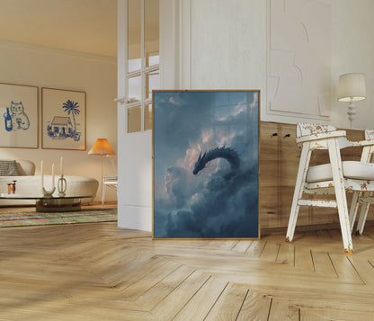 Celestial Dragon Cloud Poster