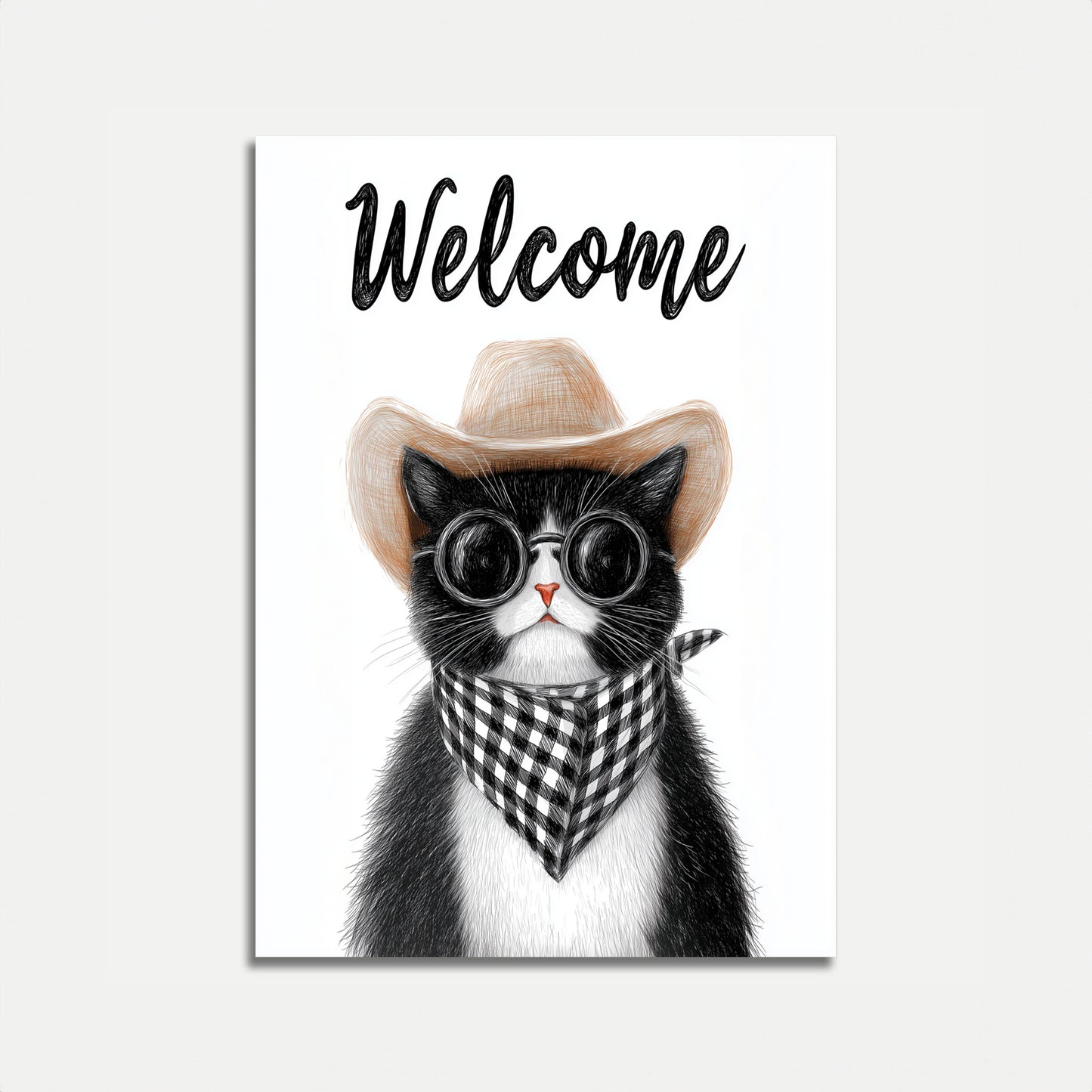 Cowboy Kat med Solbriller Plakat