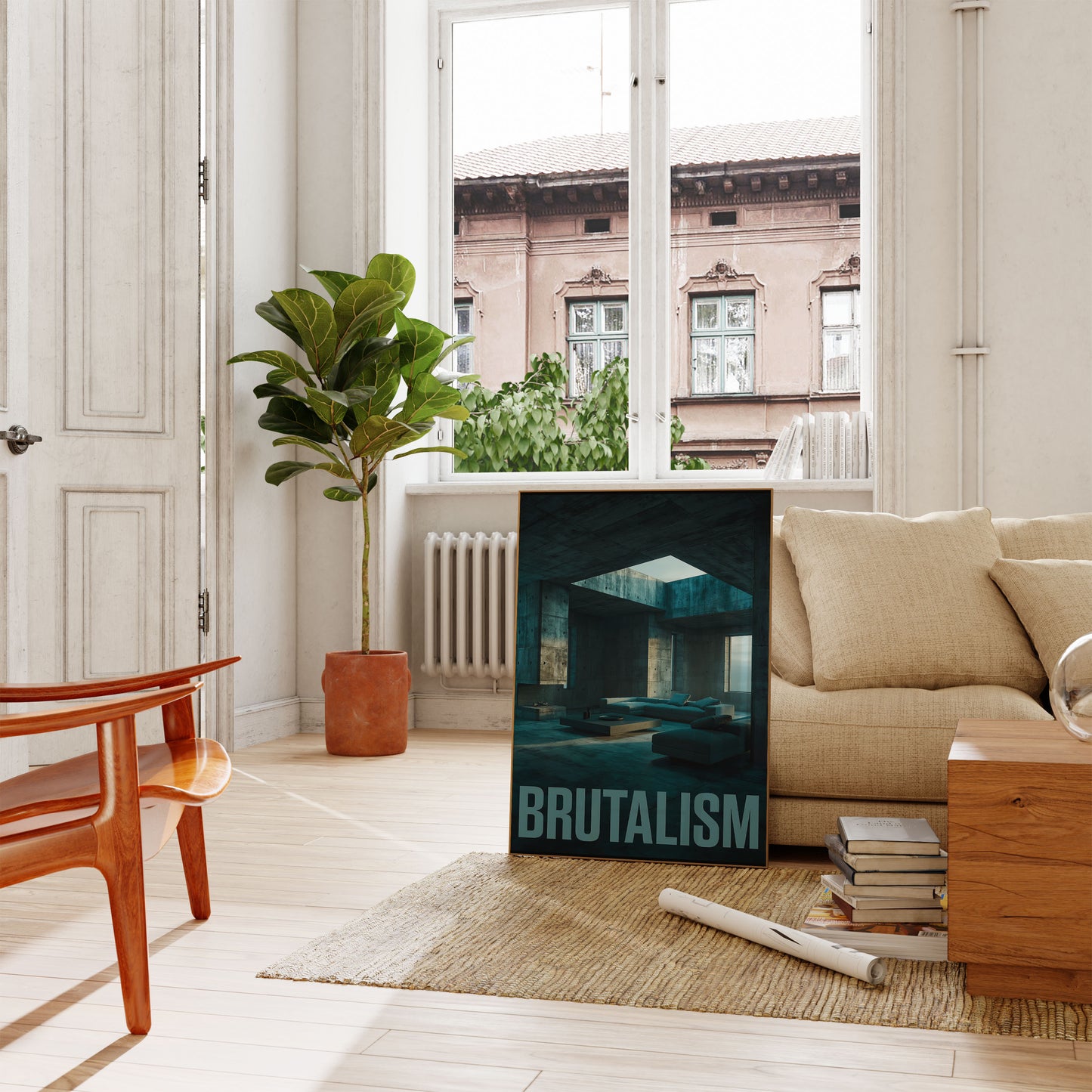 Brutalist Interior Design Poster