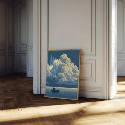 Solitaire Visser Onder Wolken Poster