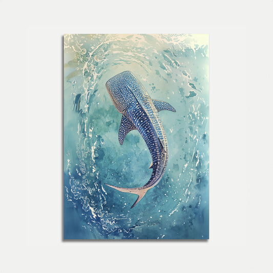Majestic Whale Shark Ocean Poster