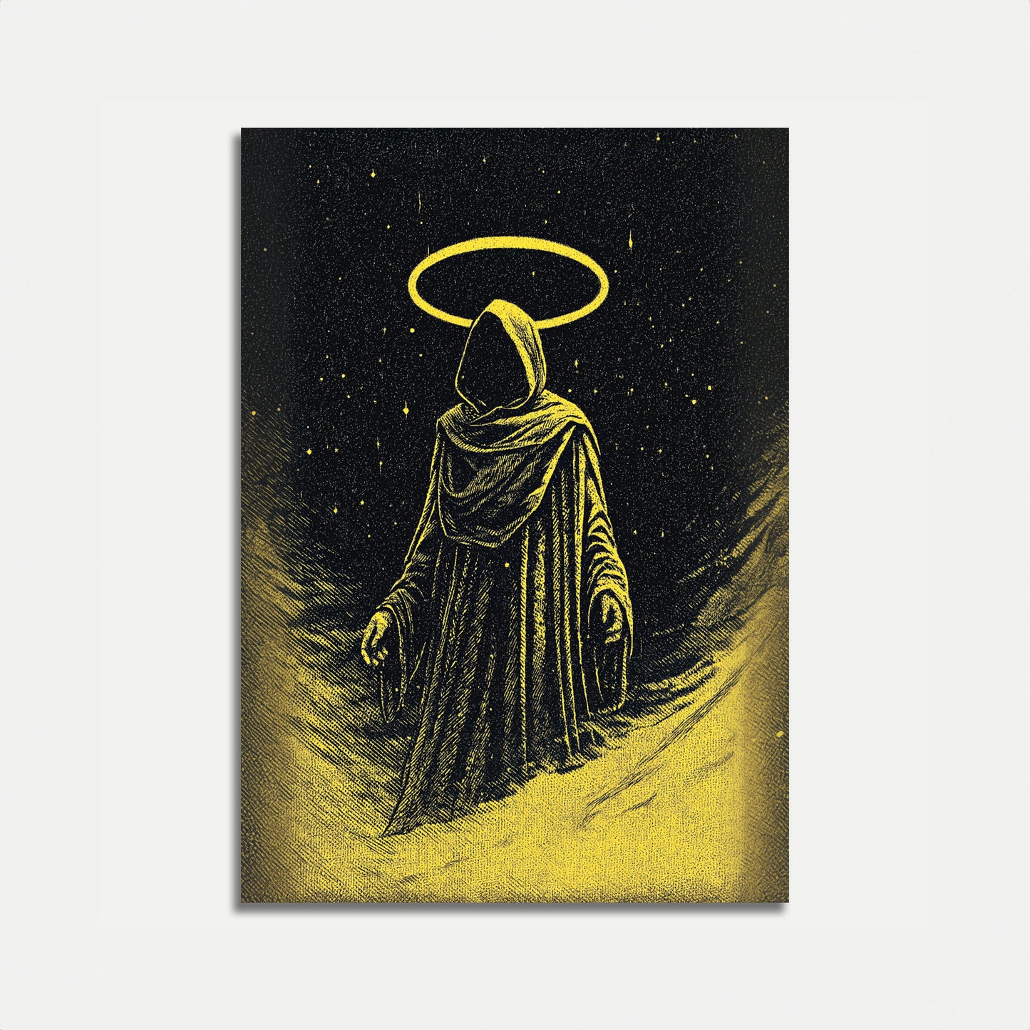 Celestial Angel with Golden Halo Poster