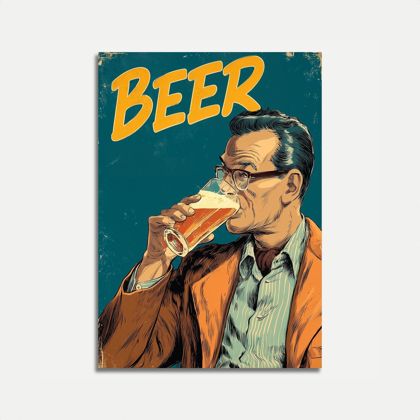 Vintage Beer Lover Poster