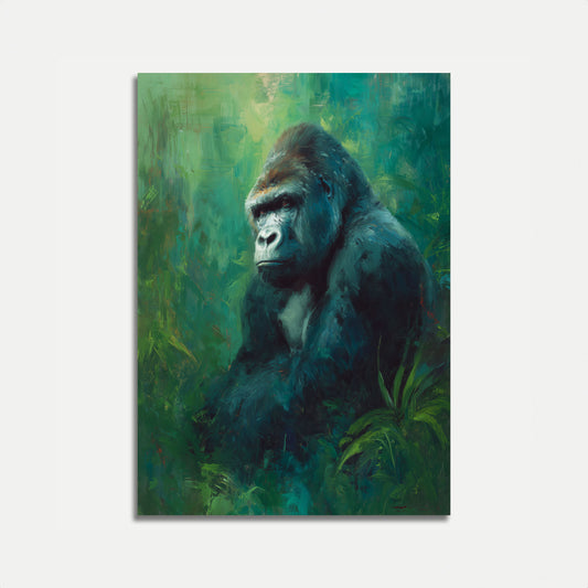 Majestic Gorilla in Emerald Forest Poster