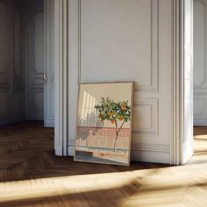 Póster Botánico de Arboleda de Naranjos