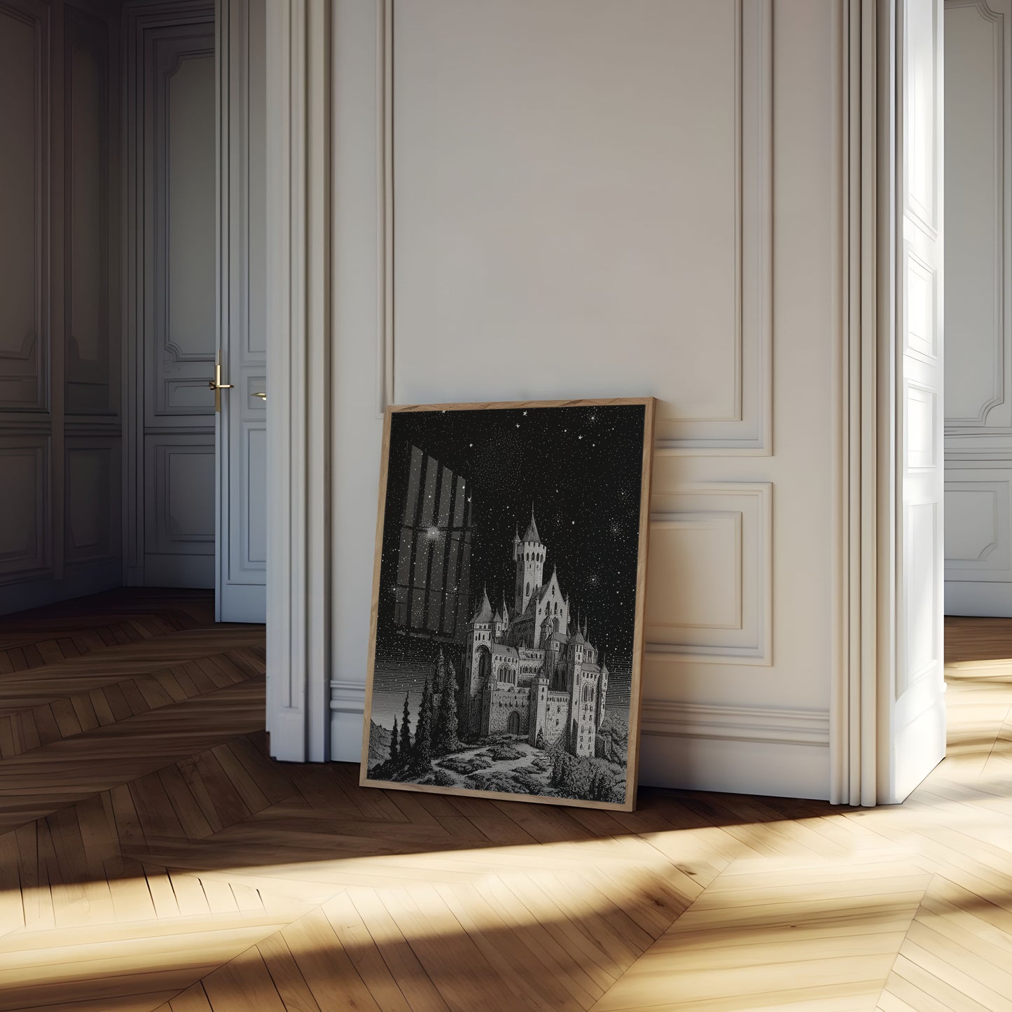 Starlit Castle Fantasy Poster