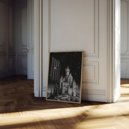 Starlit Castle Fantasy Poster
