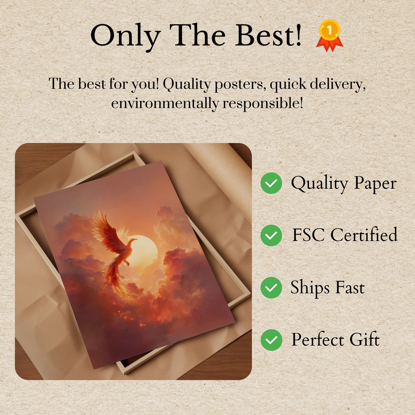 Phoenix Rising Sunset Poster