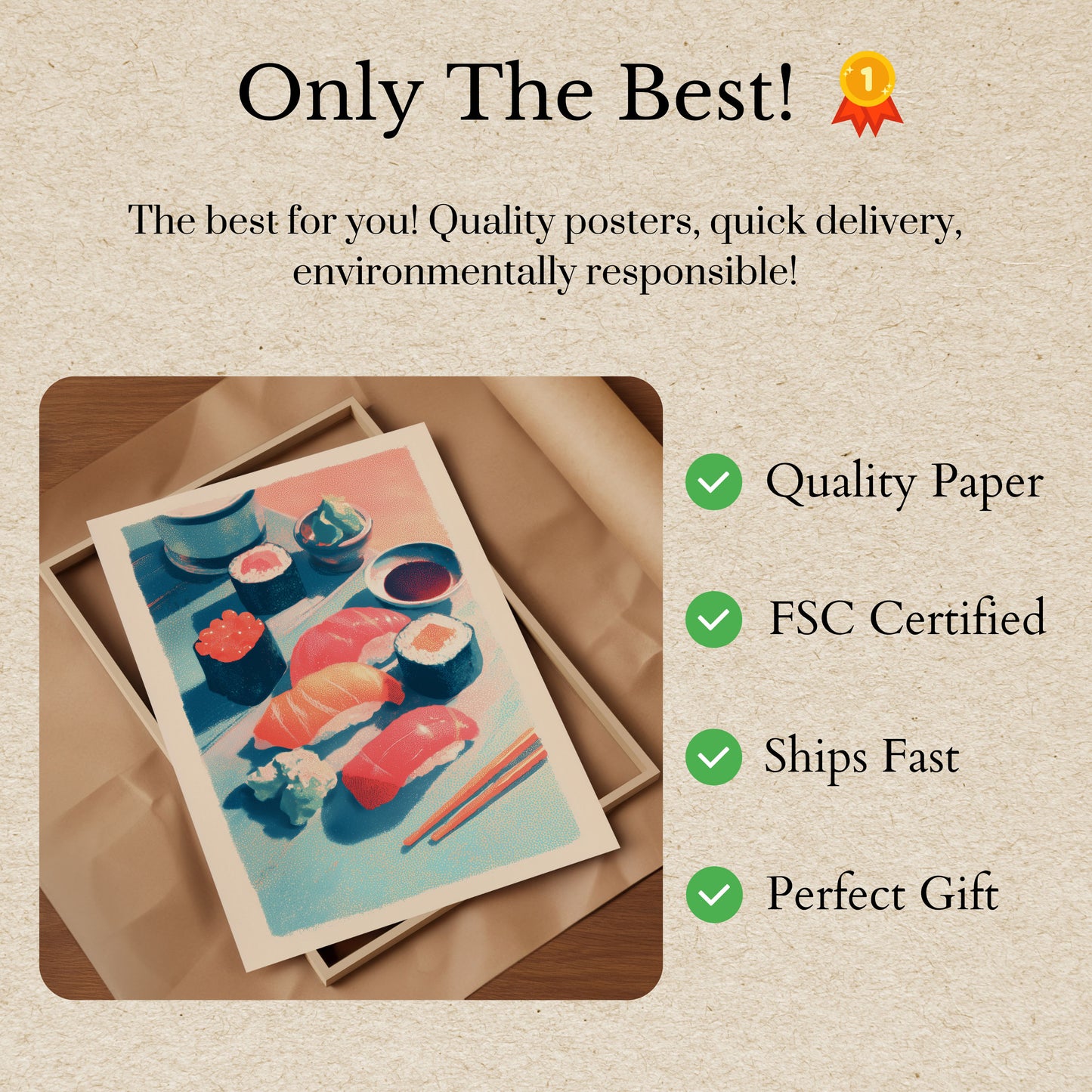 Delicias de Sushi Póster Artístico