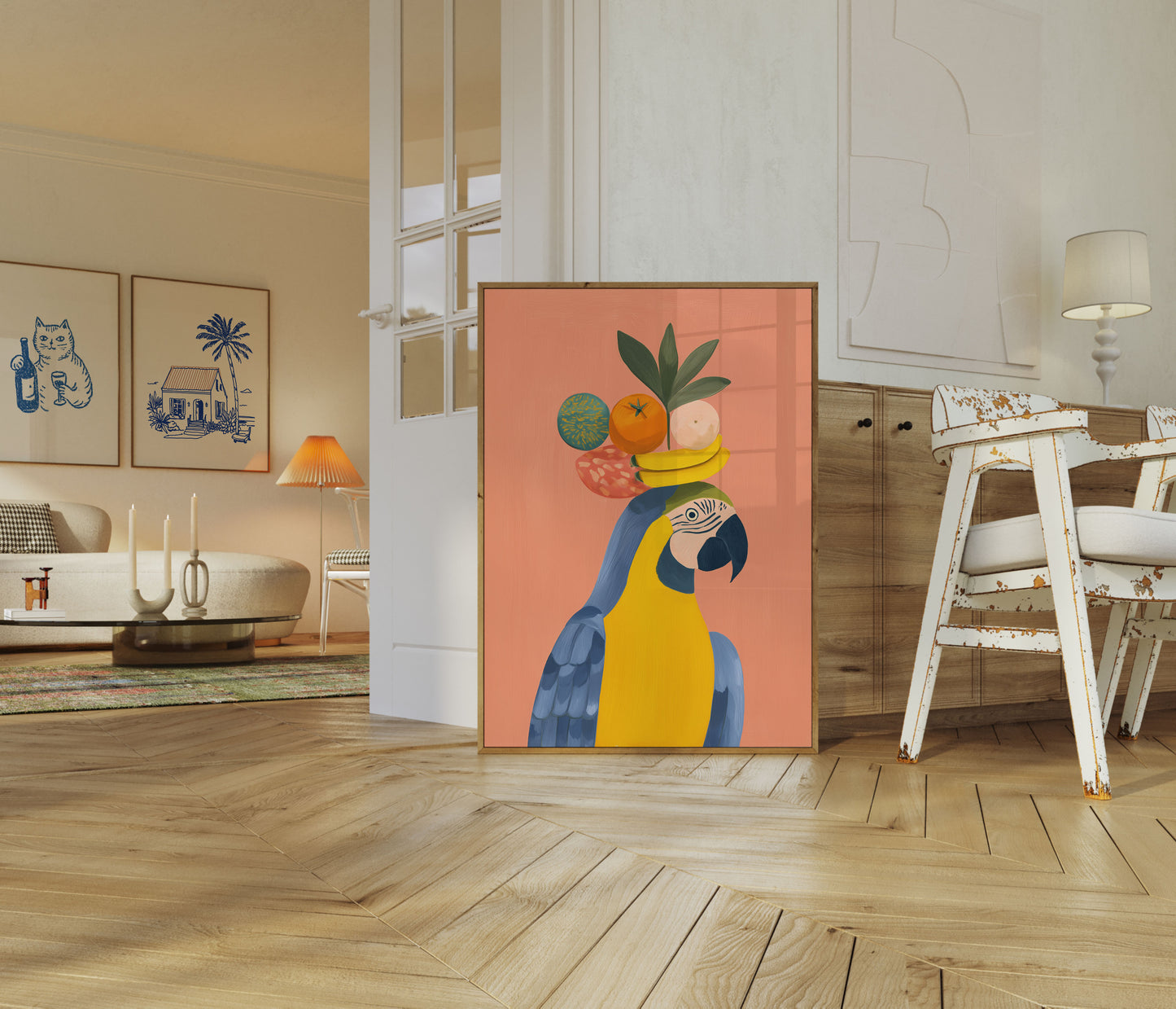 Poster del Pappagallo di Frutta Tropicale