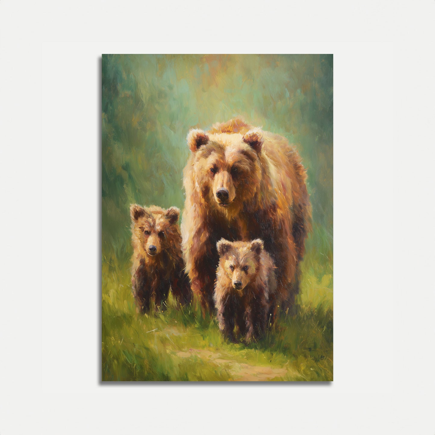 Bear Family in Nature Poster