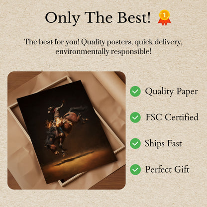 Bucking Bronco Rodeo Poster