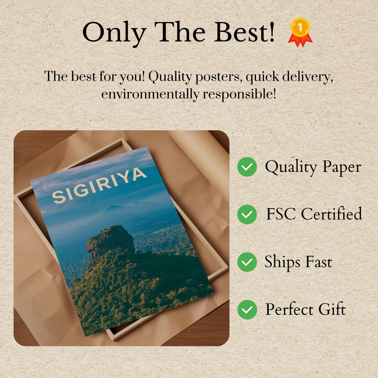 Sigiriya Felsberg Landschaft Poster