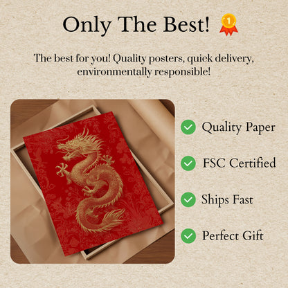 Póster del Dragón Imperial Dorado