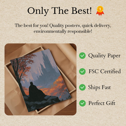 Affiche du Chevalier Noir dans la Ville d'Automne