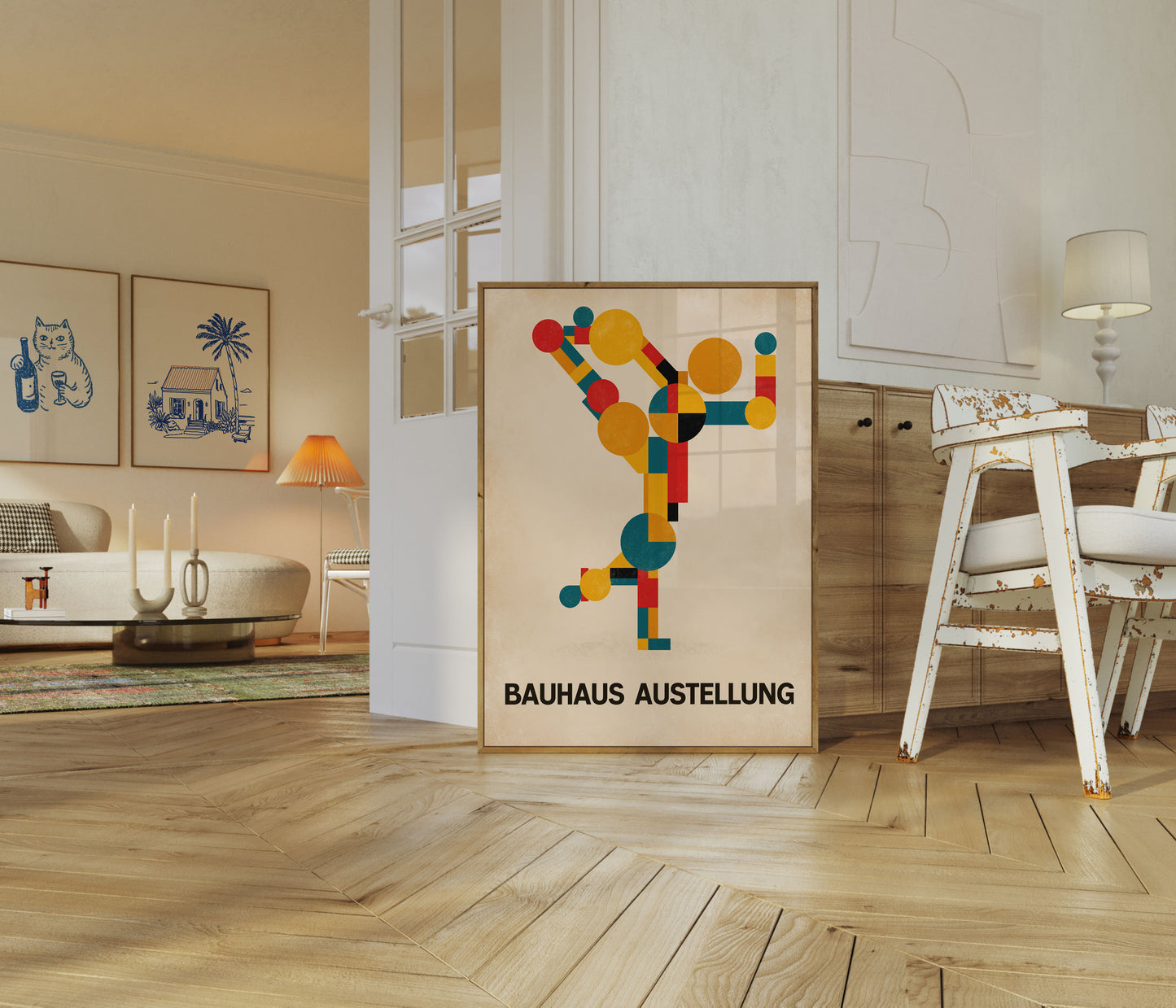 Bauhaus Abstract Figure Poster