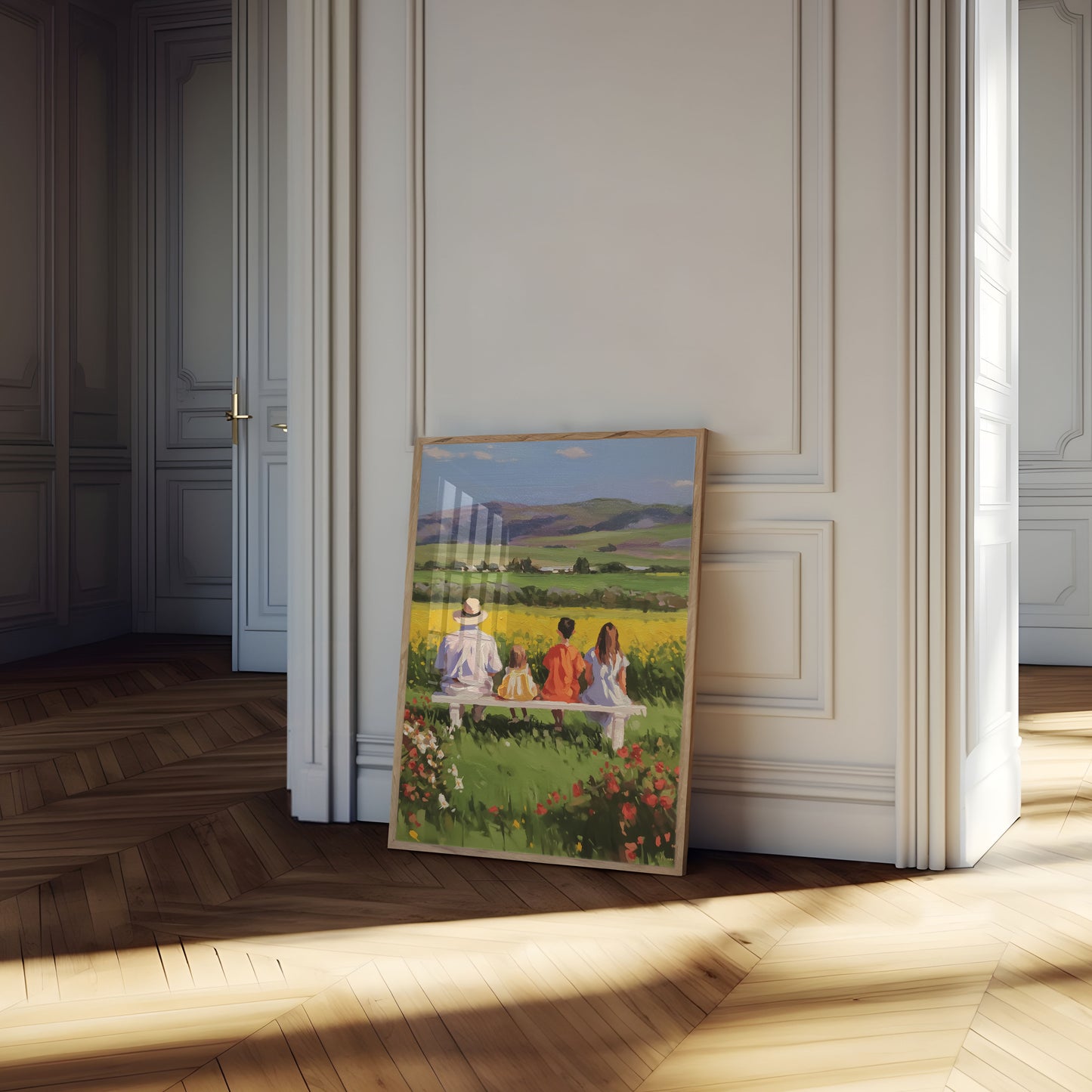 Countryside Family Meadow Poster