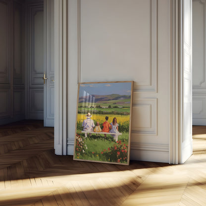 Countryside Family Meadow Poster