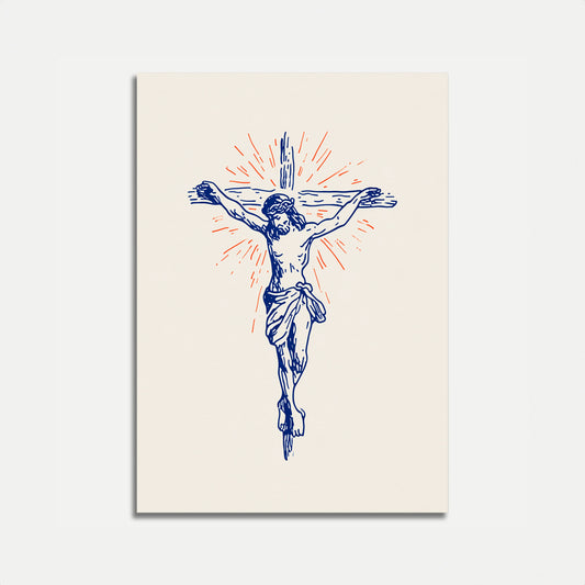 Divine Radiance Crucifixion Poster