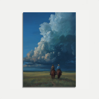 Cowboys Witnessing Storm Poster
